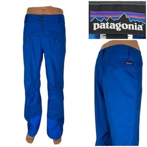 Patagonia Mens Medium Pants Snowshot Snowboarding Ski Blue 30689 Recco H2no
